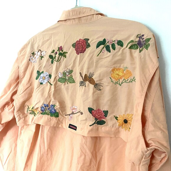 Redington Embroidered Button Down Long Sleeve Women Fishing UPF 30 Shirt Sz M - Picture 10 of 14